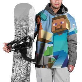 Накидка на куртку 3D с принтом Майнкрафт в Екатеринбурге, 100% полиэстер |  | game | minecraft | pixel | майнкрафт | овцы