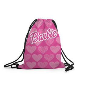 Рюкзак-мешок 3D с принтом Barbie в Екатеринбурге, 100% полиэстер | плотность ткани — 200 г/м2, размер — 35 х 45 см; лямки — толстые шнурки, застежка на шнуровке, без карманов и подкладки | Тематика изображения на принте: barbie | барби | кукла