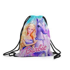 Рюкзак-мешок 3D с принтом Barbie в Екатеринбурге, 100% полиэстер | плотность ткани — 200 г/м2, размер — 35 х 45 см; лямки — толстые шнурки, застежка на шнуровке, без карманов и подкладки | barbie | барби | кукла