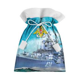 Подарочный 3D мешок с принтом ВМФ в Екатеринбурге, 100% полиэстер | Размер: 29*39 см | вмф | корабль | морской флот | россия | рф | силовые структуры