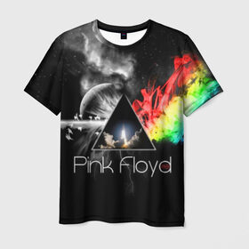 Мужская футболка 3D с принтом Pink Floyd в Екатеринбурге, 100% полиэфир | прямой крой, круглый вырез горловины, длина до линии бедер | pink floyd | rock | рок