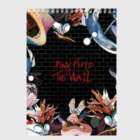 Скетчбук с принтом Pink Floyd в Екатеринбурге, 100% бумага
 | 48 листов, плотность листов — 100 г/м2, плотность картонной обложки — 250 г/м2. Листы скреплены сверху удобной пружинной спиралью | pink floyd | rock | wall | рок