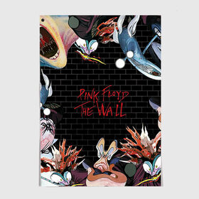 Постер с принтом Pink Floyd в Екатеринбурге, 100% бумага
 | бумага, плотность 150 мг. Матовая, но за счет высокого коэффициента гладкости имеет небольшой блеск и дает на свету блики, но в отличии от глянцевой бумаги не покрыта лаком | pink floyd | rock | wall | рок