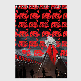 Скетчбук с принтом Pink Floyd в Екатеринбурге, 100% бумага
 | 48 листов, плотность листов — 100 г/м2, плотность картонной обложки — 250 г/м2. Листы скреплены сверху удобной пружинной спиралью | pink floyd | rock | рок