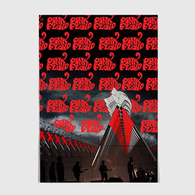 Постер с принтом Pink Floyd в Екатеринбурге, 100% бумага
 | бумага, плотность 150 мг. Матовая, но за счет высокого коэффициента гладкости имеет небольшой блеск и дает на свету блики, но в отличии от глянцевой бумаги не покрыта лаком | pink floyd | rock | рок