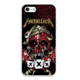 Чехол для iPhone 5/5S матовый с принтом Metallica в Екатеринбурге, Силикон | Область печати: задняя сторона чехла, без боковых панелей | metallica | металл | рок
