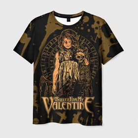 Мужская футболка 3D с принтом Bullet for my valentine в Екатеринбурге, 100% полиэфир | прямой крой, круглый вырез горловины, длина до линии бедер | bullet for my valentine