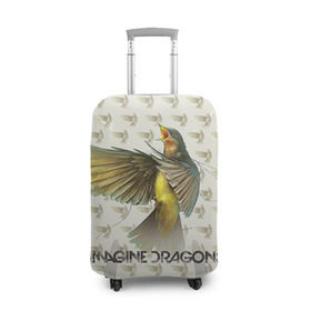 Чехол для чемодана 3D с принтом Imagine Dragons в Екатеринбурге, 86% полиэфир, 14% спандекс | двустороннее нанесение принта, прорези для ручек и колес | imagine dragons