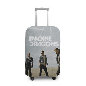 Чехол для чемодана 3D с принтом Imagine Dragons в Екатеринбурге, 86% полиэфир, 14% спандекс | двустороннее нанесение принта, прорези для ручек и колес | imagine dragons