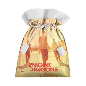Подарочный 3D мешок с принтом Imagine Dragons в Екатеринбурге, 100% полиэстер | Размер: 29*39 см | rock | имэджн драгонз | рок