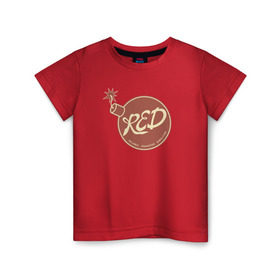 Детская футболка хлопок с принтом RED в Екатеринбурге, 100% хлопок | круглый вырез горловины, полуприлегающий силуэт, длина до линии бедер | team fortress 2 | пиромант | скаут | тим фортресс | шпион