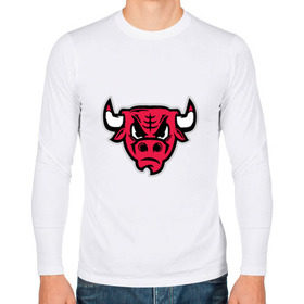 Мужской лонгслив хлопок с принтом Chicago Bulls (голова) в Екатеринбурге, 100% хлопок |  | chicago bulls | буллз | чикаго