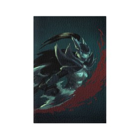 Обложка для паспорта матовая кожа с принтом Phantom Assassin в Екатеринбурге, натуральная матовая кожа | размер 19,3 х 13,7 см; прозрачные пластиковые крепления | dota2 | ассассин | дота 2 | игры | фантом