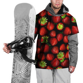 Накидка на куртку 3D с принтом Клубничка в Екатеринбурге, 100% полиэстер |  | Тематика изображения на принте: виктория | клубника | ягода