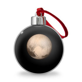 Ёлочный шар с принтом Плутон в Екатеринбурге, Пластик | Диаметр: 77 мм | Тематика изображения на принте: космос | планета | плутон