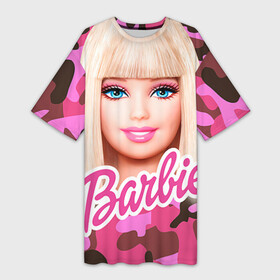 Платье-футболка 3D с принтом Барби в Екатеринбурге,  |  | Тематика изображения на принте: swag | барки | девушкам | камуфляж | свэг