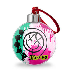 Ёлочный шар с принтом blink 182 в Екатеринбурге, Пластик | Диаметр: 77 мм | rock | блинк | рок