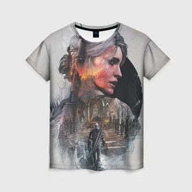 Женская футболка 3D с принтом Девушки Ведьмака в Екатеринбурге, 100% полиэфир ( синтетическое хлопкоподобное полотно) | прямой крой, круглый вырез горловины, длина до линии бедер | ведьмак