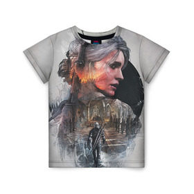Детская футболка 3D с принтом Девушки Ведьмака в Екатеринбурге, 100% гипоаллергенный полиэфир | прямой крой, круглый вырез горловины, длина до линии бедер, чуть спущенное плечо, ткань немного тянется | ведьмак