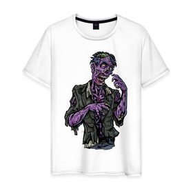 Мужская футболка хлопок с принтом Ходячие мертвецы в Екатеринбурге, 100% хлопок | прямой крой, круглый вырез горловины, длина до линии бедер, слегка спущенное плечо. | зомби