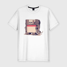 Мужская футболка премиум с принтом Вымершие виды в Екатеринбурге, 92% хлопок, 8% лайкра | приталенный силуэт, круглый вырез ворота, длина до линии бедра, короткий рукав | Тематика изображения на принте: слон