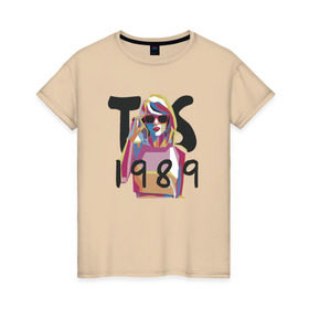 Женская футболка хлопок с принтом Taylor Swift в Екатеринбурге, 100% хлопок | прямой крой, круглый вырез горловины, длина до линии бедер, слегка спущенное плечо | тейлор элисон свифт
