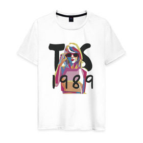 Мужская футболка хлопок с принтом Taylor Swift в Екатеринбурге, 100% хлопок | прямой крой, круглый вырез горловины, длина до линии бедер, слегка спущенное плечо. | Тематика изображения на принте: тейлор элисон свифт