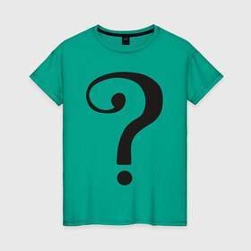 Женская футболка хлопок с принтом Classic TV Riddler в Екатеринбурге, 100% хлопок | прямой крой, круглый вырез горловины, длина до линии бедер, слегка спущенное плечо | dc | riddler | загадочник | супергерой