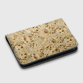 Картхолдер с принтом с принтом Лаваш в Екатеринбурге, натуральная матовая кожа | размер 7,3 х 10 см; кардхолдер имеет 4 кармана для карт; | Тематика изображения на принте: еда | лаваш | прикол | прикольные | хлеб