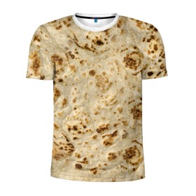 Мужская футболка 3D спортивная с принтом Лаваш в Екатеринбурге, 100% полиэстер с улучшенными характеристиками | приталенный силуэт, круглая горловина, широкие плечи, сужается к линии бедра | еда | лаваш | прикол | прикольные | хлеб