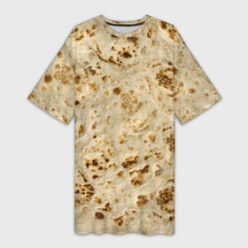 Платье-футболка 3D с принтом Лаваш в Екатеринбурге,  |  | Тематика изображения на принте: еда | лаваш | прикол | прикольные | хлеб