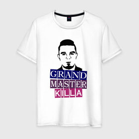 Мужская футболка хлопок с принтом Grand Master Killa в Екатеринбурге, 100% хлопок | прямой крой, круглый вырез горловины, длина до линии бедер, слегка спущенное плечо. | fest | grand | killa | master