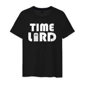 Мужская футболка хлопок с принтом Doctor Who Time Lord TARDIS в Екатеринбурге, 100% хлопок | прямой крой, круглый вырез горловины, длина до линии бедер, слегка спущенное плечо. | Тематика изображения на принте: doctor who time lord tardis тардис доктор кто