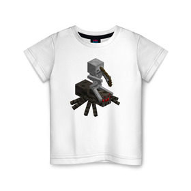 Детская футболка хлопок с принтом Minecraft в Екатеринбурге, 100% хлопок | круглый вырез горловины, полуприлегающий силуэт, длина до линии бедер | minecraft