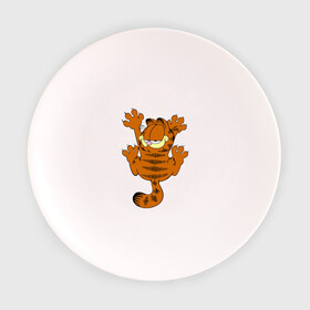 Тарелка с принтом гарфилд в Екатеринбурге, фарфор | диаметр - 210 мм
диаметр для нанесения принта - 120 мм | гарфилд garfield кот киса рыжий гарф лазанья