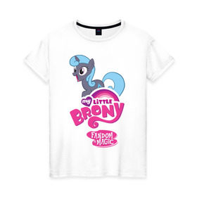 Женская футболка хлопок с принтом Arch Linux pony в Екатеринбурге, 100% хлопок | прямой крой, круглый вырез горловины, длина до линии бедер, слегка спущенное плечо | arch linux | linux | mlp | pony