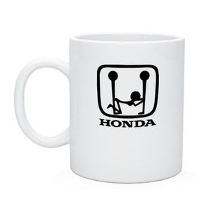 Кружка с принтом Honda Logo Sexy в Екатеринбурге, керамика | объем — 330 мл, диаметр — 80 мм. Принт наносится на бока кружки, можно сделать два разных изображения | Тематика изображения на принте: 
