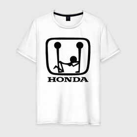 Мужская футболка хлопок с принтом Honda Logo Sexy в Екатеринбурге, 100% хлопок | прямой крой, круглый вырез горловины, длина до линии бедер, слегка спущенное плечо. | 