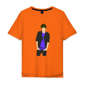 Мужская футболка хлопок Oversize с принтом Никита Киоссе (Mband) в Екатеринбурге, 100% хлопок | свободный крой, круглый ворот, “спинка” длиннее передней части | mband | группа | она вернется