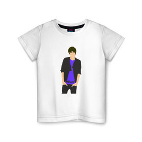Детская футболка хлопок с принтом Никита Киоссе (Mband) в Екатеринбурге, 100% хлопок | круглый вырез горловины, полуприлегающий силуэт, длина до линии бедер | mband | группа | она вернется