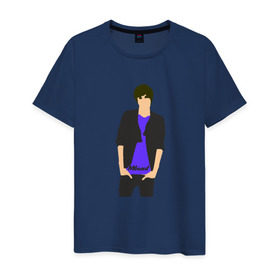 Мужская футболка хлопок с принтом Никита Киоссе (Mband) в Екатеринбурге, 100% хлопок | прямой крой, круглый вырез горловины, длина до линии бедер, слегка спущенное плечо. | mband | группа | она вернется
