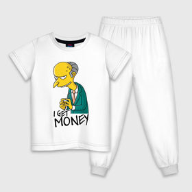 Детская пижама хлопок с принтом Mr Burns get money в Екатеринбурге, 100% хлопок |  брюки и футболка прямого кроя, без карманов, на брюках мягкая резинка на поясе и по низу штанин
 | Тематика изображения на принте: get | i | money | simpsons