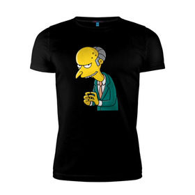 Мужская футболка премиум с принтом Mr Burns get money в Екатеринбурге, 92% хлопок, 8% лайкра | приталенный силуэт, круглый вырез ворота, длина до линии бедра, короткий рукав | get | i | money | simpsons