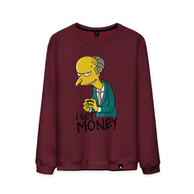 Мужской свитшот хлопок с принтом Mr Burns get money в Екатеринбурге, 100% хлопок |  | Тематика изображения на принте: get | i | money | simpsons