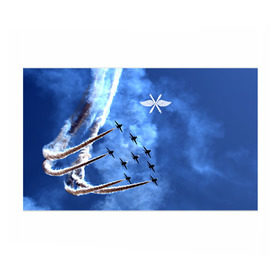 Бумага для упаковки 3D с принтом Самолеты в небе в Екатеринбурге, пластик и полированная сталь | круглая форма, металлическое крепление в виде кольца | Тематика изображения на принте: авиатор | авиация | ввс | герб | летчику | небо | самолет | флаг