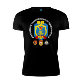 Мужская футболка премиум с принтом 98 ВДД ВДВ в Екатеринбурге, 92% хлопок, 8% лайкра | приталенный силуэт, круглый вырез ворота, длина до линии бедра, короткий рукав | 98 вдд вдввдв | 98вдд | гвардия | десант | дивизия