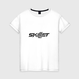 Женская футболка хлопок с принтом Skillet asphalt colour в Екатеринбурге, 100% хлопок | прямой крой, круглый вырез горловины, длина до линии бедер, слегка спущенное плечо | 