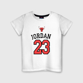 Детская футболка хлопок с принтом Jordan в Екатеринбурге, 100% хлопок | круглый вырез горловины, полуприлегающий силуэт, длина до линии бедер | jordan