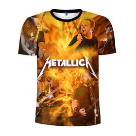 Мужская футболка 3D спортивная с принтом METALLICA в Екатеринбурге, 100% полиэстер с улучшенными характеристиками | приталенный силуэт, круглая горловина, широкие плечи, сужается к линии бедра | metallica | rock | металлика | метла | рок
