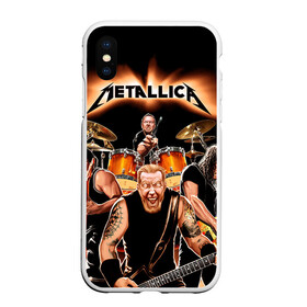 Чехол для iPhone XS Max матовый с принтом METALLICA в Екатеринбурге, Силикон | Область печати: задняя сторона чехла, без боковых панелей | металлика